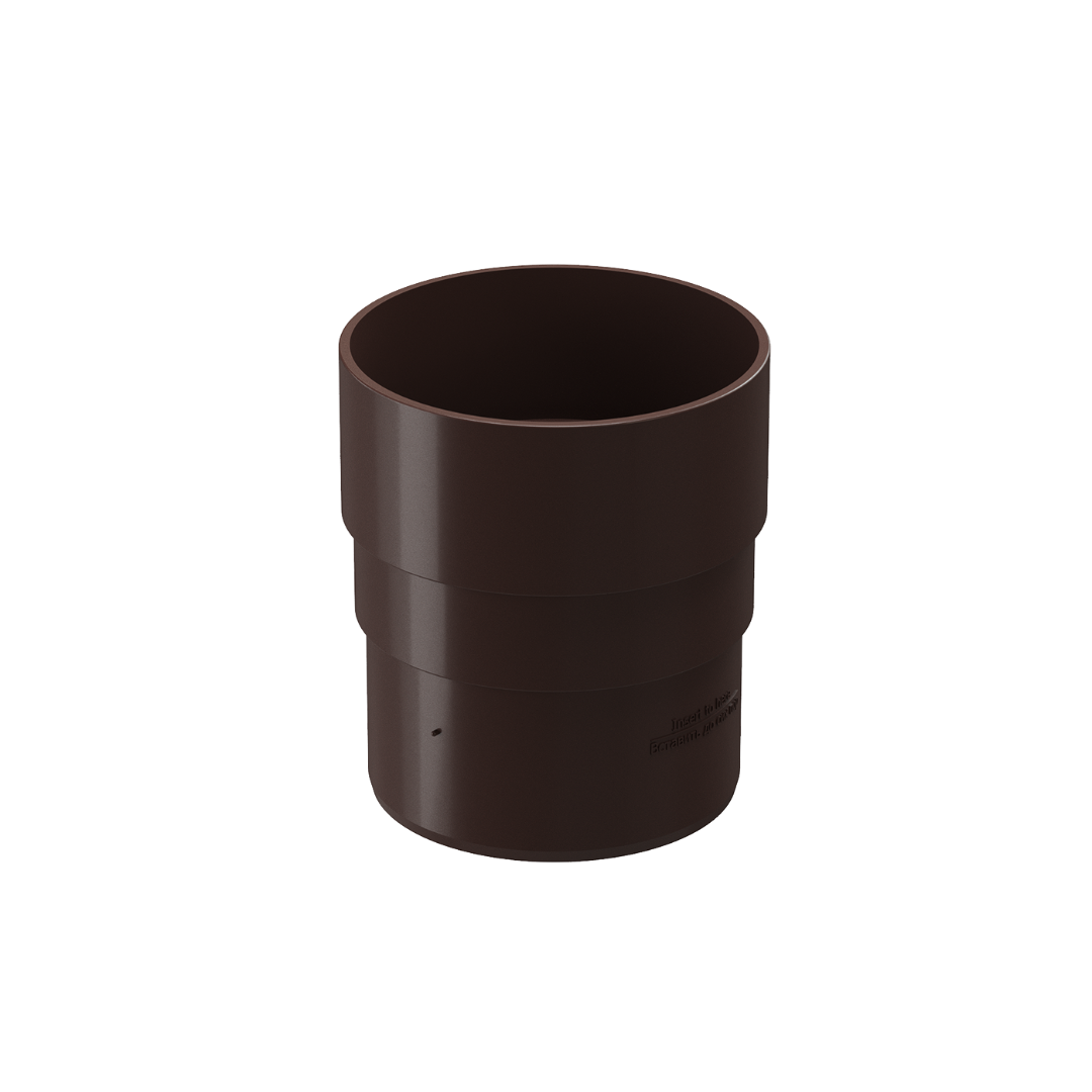 Муфта соединительная для водостока Premium, шоколад