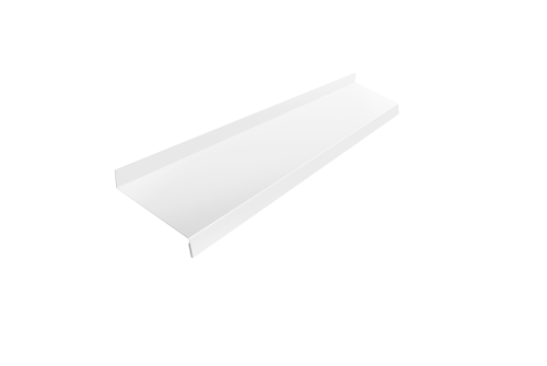 Отлив простой 150 0,45 PE с пленкой RAL 9003 сигнальный белый (2м)