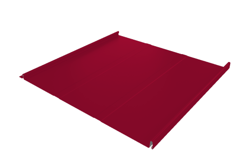 Фальц двойной стоячий Line Grand Line 0,45 PE с пленкой на замках RAL 3003 рубиново-красный