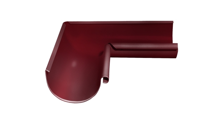 Угол желоба внутренний Grand Line PU 90 гр 125 мм RAL 3005 красное вино