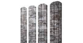 Штакетник Twin фигурный 0.45 Print Elite Fine Stone TwinColor