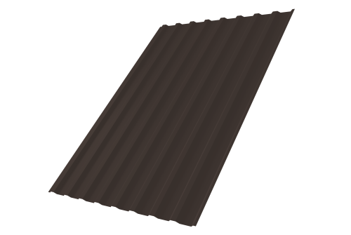 Профнастил С20В 0,5 PurLite Мatt RR 32 темно-коричневый