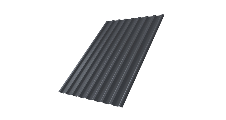 Профнастил С20R 0,5 Drap ТХ RAL 7024 мокрый асфальт