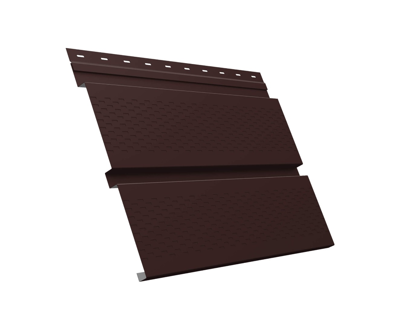 Металлический софит Квадро брус с перфорацией 0,5 GreenСoat Pural Matt RR 887 шоколадно-коричневый (RAL 8017 шоколад)