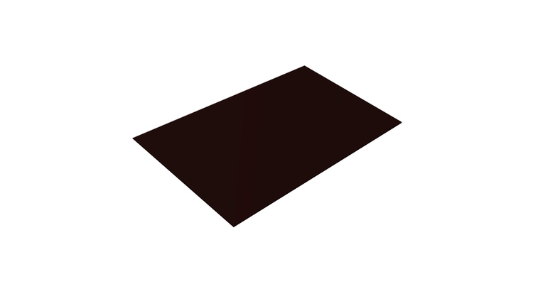 Плоский лист 0,5 PurPro Мatt 275 с пленкой RR 32 темно-коричневый