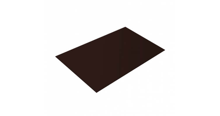 Плоский лист 0,5 Satin Мatt с пленкой RAL 8017 шоколад
