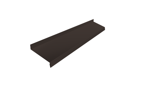 Отлив простой 100 0,5 Satin с пленкой RR 32 темно-коричневый (2м)