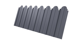 Профнастил С10A фигурный 0,45 Drap TX RAL 7004 сигнальный серый