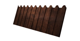 Профнастил С8А фигурный 0,45 Print Premium Cherry Wood Fresh TwinColor