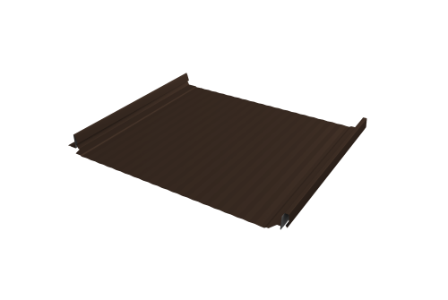 Кликфальц Pro Gofr Grand Line 0,45 Drap TX с пленкой на замках RAL 8017 шоколад