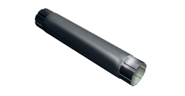 Труба круглая соединительная GL PE 90 мм 1 м RAL 7024 мокрый асфальт