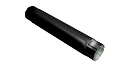 Труба круглая соединительная GL PE 90 мм 1 м RAL 9005 черный