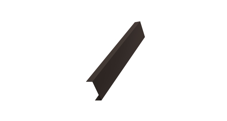 Декоративная накладка на столб универсальная 60х60 для забора жалюзи 0,45 PE-Double RR 32 темно-коричневый (2м)