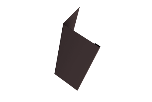 Нащельник для калиток и ворот 25х35 жалюзи Milan, Tokyo, Palermo 0,45 PE-Double RR 32 темно-коричневый (L1,68)