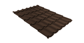 Металлочерепица классик Grand Line 0,45 Drap RAL 8017 шоколад