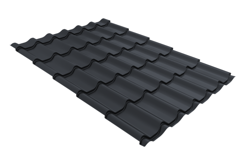 Металлочерепица классик 0,4 PE RAL 7024 мокрый асфальт