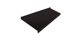 Отлив простой 200 0,5 Satin с пленкой RAL 9005 черный (3м)