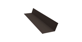 Планка примыкания 90х140 0,45 PE с пленкой NL 805 серо-коричневый гефест (2м)