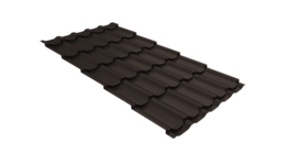 Металлочерепица квинта плюс 0,45 Drap-double TX RR 32 темно-коричневый