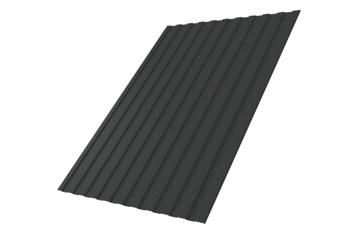 Профнастил С8A Grand Line 0,5 PurLite Matt RAL 7016 антрацитово-серый