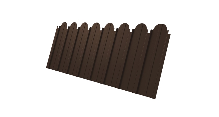 Профнастил C10A фигурный 0.5 PurPro RAL 8017 шоколад