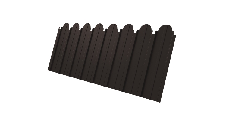 Профнастил C10A фигурный 0.5 Atlas X RR 32 темно-коричневый