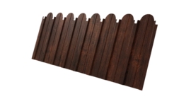 Профнастил C10A фигурный 0.45 Print-Double Premium Cherry Wood Dark F