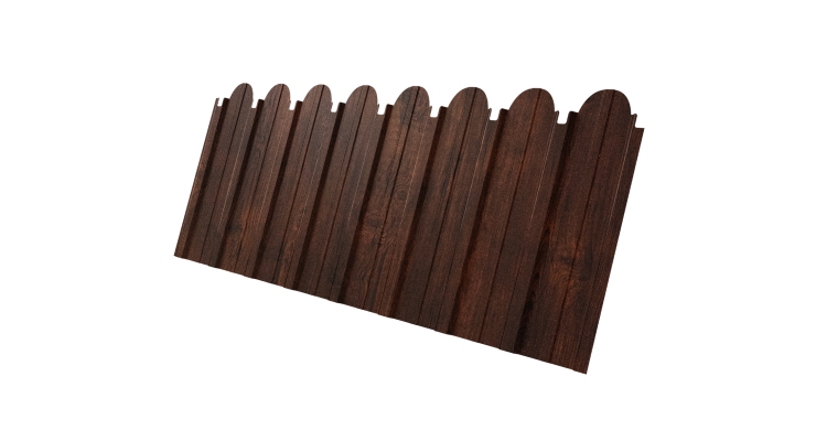 Профнастил C10A фигурный 0.45 Print-Double Premium Cherry Wood Dark F