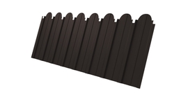 Профнастил C10A фигурный 0.5 Drap RR 32 темно-коричневый