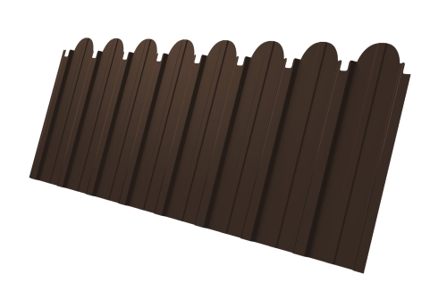 Профнастил C10A фигурный 0.4 PE RAL 8017 шоколад