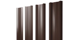 Штакетник М-образный А с прямым резом 0.45 Drap-double TX RAL 8017 шоколад