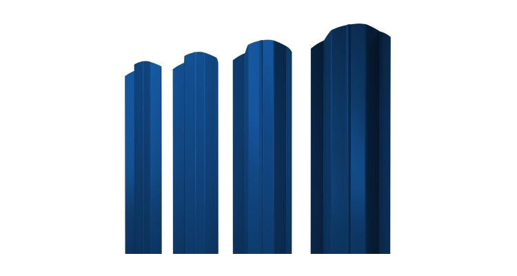 Штакетник М-образный В фигурный 0,5 Satin RAL 5005 сигнальный синий