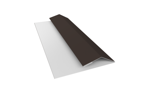 Планка финишная Блок-хаус new 0,5 Satin с пленкой RR 32 темно-коричневый (2м)