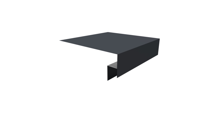 Планка околооконная сложная Блок-хаус new 200х50х27 0,5 Drap RAL 7024 мокрый асфальт (2м)