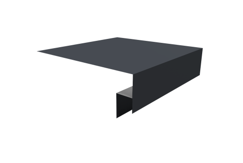 Планка околооконная сложная Блок-хаус new 250х50х27 (j-фаска) 0,45 Drap TX RAL 7024 мокрый асфальт (2м)