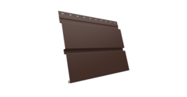 Софит металлический Квадро Брус без перфорации 0,5 Satin Matt с пленкой RAL 8017 шоколад