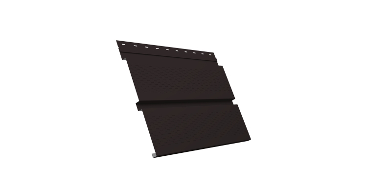Софит металлический Квадро Брус с перфорацией 0,5 Drap с пленкой RAL 9005 черный