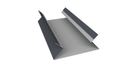 Планка угла внутреннего составная верхняя 0,45 Drap TR RAL 7024 мокрый асфальт (2м)