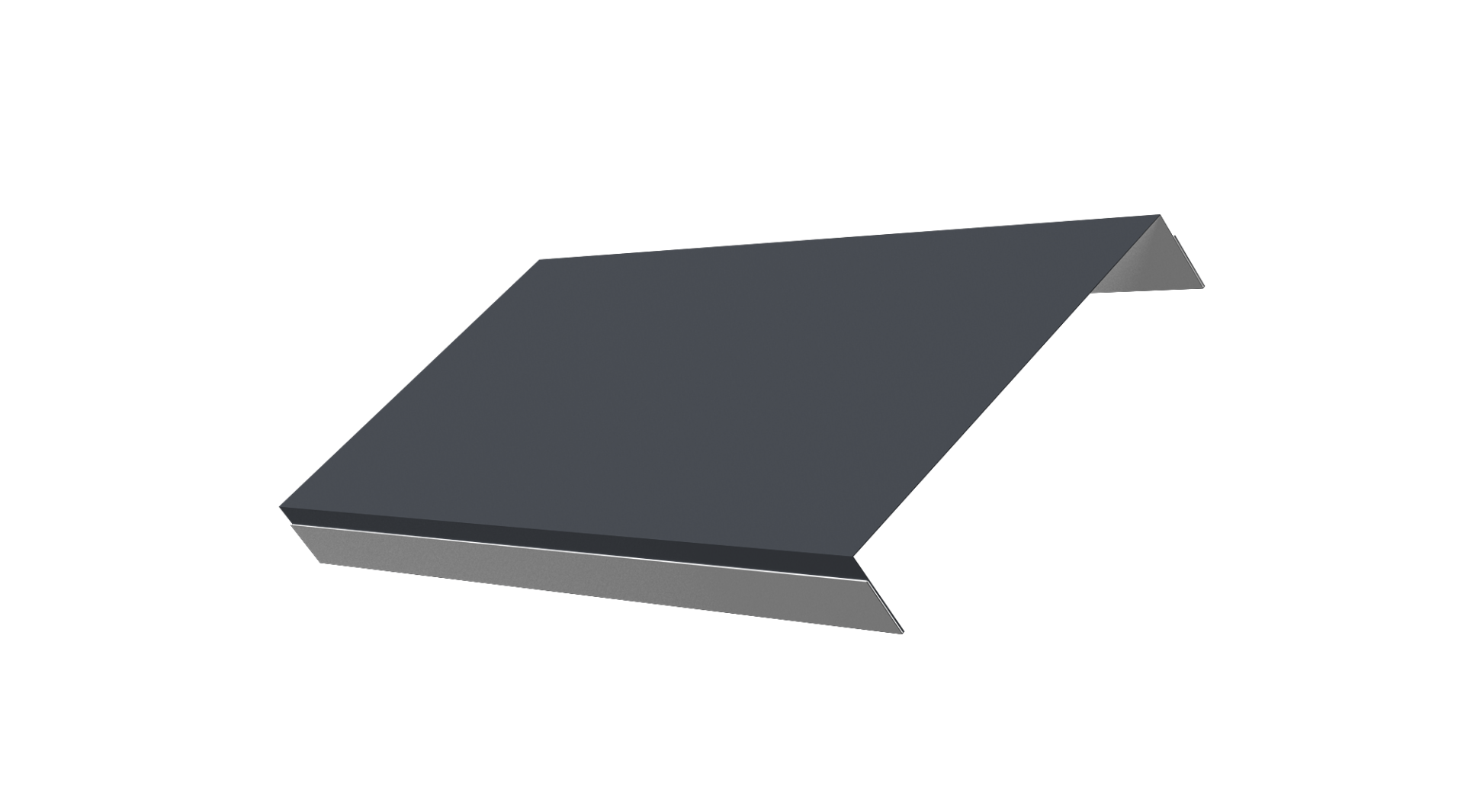 Ламель обратная 150 забора жалюзи Texas 0.45 PE с пленкой RAL 7024 мокрый асфальт