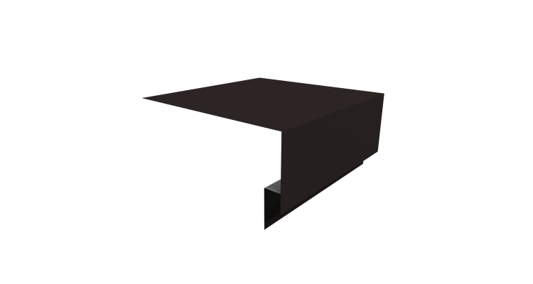 Планка околооконная сложная Экобрус Grand Line 250х75х25 0,5 Satin Matt RAL 9005 черный (2м)