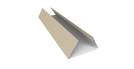 Планка стыковочная составная нижняя 0,5 Satin с пленкой RAL 1015 светлая слоновая кость (3м)