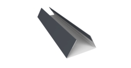 Планка стыковочная составная нижняя 0,5 Drap RAL 7024 мокрый асфальт (2м)