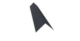 Угол внешний 110х110 0,45 PE с пленкой RAL 7024 мокрый асфальт (3м)