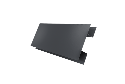 Планка H-образная стыковочная сложная 0,45 Drap TwinColor RAL 7024 мокрый асфальт (2м)