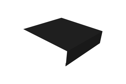 Планка околооконная простая 200х50 0,5 Satin Matt RAL 9005 черный (3м)