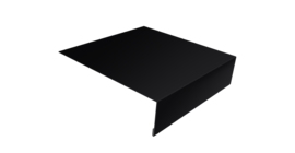 Планка лобовая/околооконная простая 190х50 0,45 Drap TX RAL 9005 черный (2м)