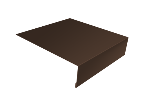 Планка лобовая/околооконная простая 190х50 0,45 Drap TwinColor RAL 8017 шоколад (3м)