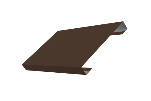 Ламель лицевая 150 забора жалюзи Texas стартовая/финишная для калиток и ворот 0,5 Satin Matt TX RAL 8017 шоколад