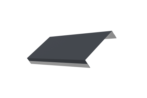 Ламель обратная 125 забора жалюзи Texas стартовая/финишная для калиток и ворот 0,45 Drap-double TX RAL 7024 мокрый асфальт