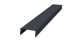 Крышка 30х15 жалюзи Texas 0,5 PurLite Matt RAL 7024 мокрый асфальт (2м)